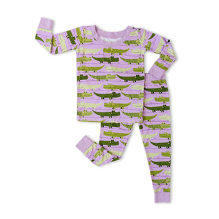 Little Sleepies Purple Crocodiles Bamboo 2pc Pajama Set, Little Sleepies, Bamboo Pajama, Bamboo Pajama Set, Bamboo Pajamas, CM22, Little Sleepies, Little Sleepies Bamboo, Little Sleepies Croc