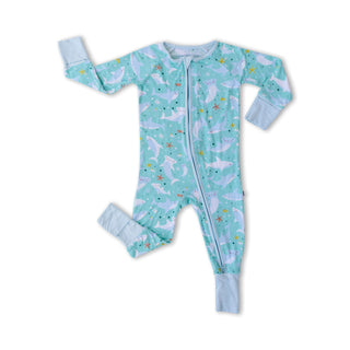 Little Sleepies Shark Soiree Convertible Romper/Sleeper, Little Sleepies, Bamboo Pajamas, CM22, Coverall, Footie, Little Sleepies, Little Sleepies Bamboo, Little Sleepies Bamboo Convertible R