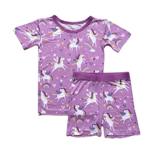 Little Sleepies Sienna's Unicorns S/S 2pc Pajama Set w/Shorts, Little Sleepies, Bamboo Pajama, Bamboo Pajama Set, Bamboo Pajamas, CM22, Little Sleepies, Little Sleepies 2pc Pajama Set, Little