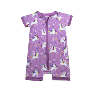 Little Sleepies Sienna's Unicorns Shorty Romper/Sleeper, Little Sleepies, Bamboo Pajamas, CM22, Little Sleepies, Little Sleepies Bamboo, Little Sleepies Shorty Romper/Sleeper, Little Sleepies