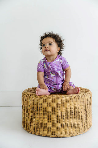 Little Sleepies Sienna's Unicorns Shorty Romper/Sleeper, Little Sleepies, Bamboo Pajamas, CM22, Little Sleepies, Little Sleepies Bamboo, Little Sleepies Shorty Romper/Sleeper, Little Sleepies