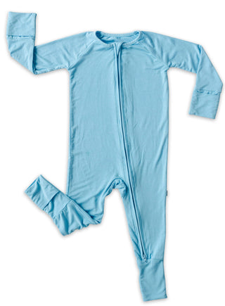 Little Sleepies Solid Sky Blue Convertible Romper/Sleeper, Little Sleepies, Bamboo Pajamas, CM22, Coverall, Footie, Little Sleepies, Little Sleepies Bamboo, Little Sleepies Pajama Set, Little