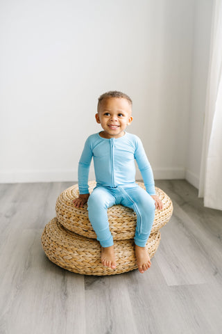 Little Sleepies Solid Sky Blue Convertible Romper/Sleeper, Little Sleepies, Bamboo Pajamas, CM22, Coverall, Footie, Little Sleepies, Little Sleepies Bamboo, Little Sleepies Pajama Set, Little