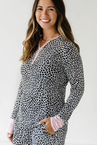 Little Sleepies Snow Leopard Women's Bamboo 2pc Pajama Set, Little Sleepies, Bamboo Pajama, Bamboo Pajama Set, Bamboo Pajamas, CM22, Little Sleepies, Little Sleepies 2pc Pajama Set, Little Sl