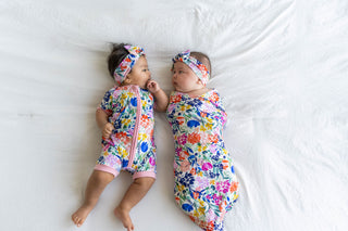 Little Sleepies Summer Garden Shorty Romper/Sleeper, Little Sleepies, Bamboo Pajamas, CM22, Footie, Little Sleepies, Little Sleepies Bamboo, Little Sleepies Shorty Romper/Sleeper, Little Slee