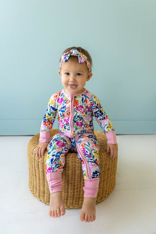 Little Sleepies Summer Garden Convertible Romper/Sleeper, Little Sleepies, Bamboo Pajamas, CM22, Coverall, Footie, Little Sleepies, Little Sleepies Bamboo, Little Sleepies Pajama Set, Little 