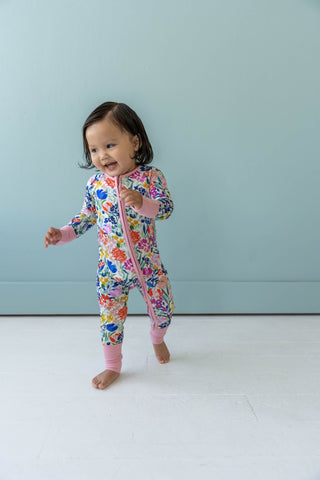 Little Sleepies Summer Garden Convertible Romper/Sleeper, Little Sleepies, Bamboo Pajamas, CM22, Coverall, Footie, Little Sleepies, Little Sleepies Bamboo, Little Sleepies Pajama Set, Little 