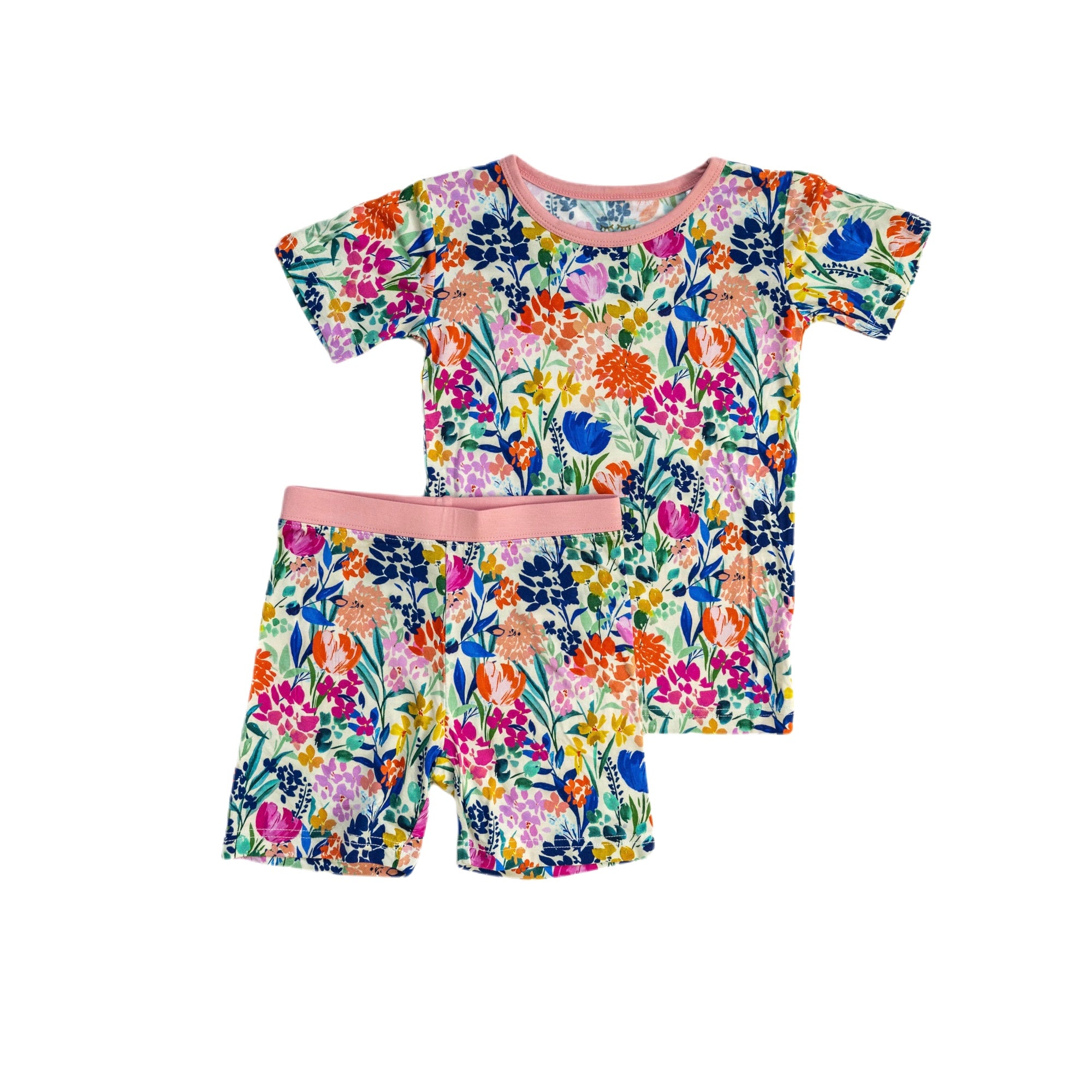 Little Sleepies Summer Garden S/S 2pc Pajama Set w/Shorts, Little