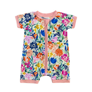 Little Sleepies Summer Garden Shorty Romper/Sleeper, Little Sleepies, Bamboo Pajamas, CM22, Footie, Little Sleepies, Little Sleepies Bamboo, Little Sleepies Shorty Romper/Sleeper, Little Slee