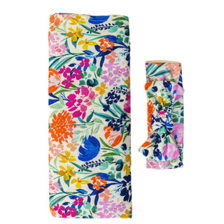 Little Sleepies Summer Garden Swaddle & Headband Gift Set, Little Sleepies, CM22, Little Sleepies, Little Sleepies Bamboo, Little Sleepies Bamboo Swaddle & Headband Set, Little Sleepies Summe