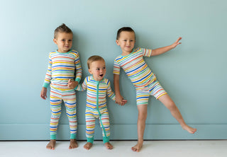Little Sleepies Summer Stripe L/S 2pc Pajama Set, Little Sleepies, Bamboo Pajama, Bamboo Pajama Set, Bamboo Pajamas, CM22, Little Sleepies, Little Sleepies 2pc Pajama Set, Little Sleepies Bam