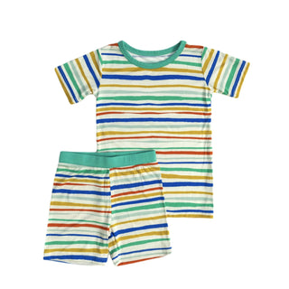 Little Sleepies Summer Stripe S/S 2pc Pajama Set w/Shorts, Little Sleepies, Bamboo Pajama, Bamboo Pajama Set, Bamboo Pajamas, CM22, Little Sleepies, Little Sleepies 2pc Pajama Set, Little Sle