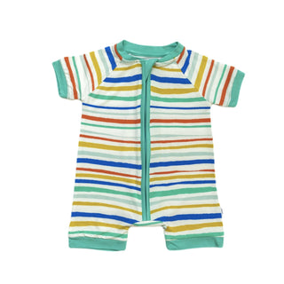 Little Sleepies Summer Stripe Shorty Romper/Sleeper, Little Sleepies, Bamboo Pajamas, CM22, Footie, Little Sleepies, Little Sleepies Bamboo, Little Sleepies Shorty Romper/Sleeper, Little Slee
