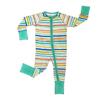 Little Sleepies Summer Stripe Convertible Romper/Sleeper, Little Sleepies, Bamboo Pajamas, CM22, Coverall, Footie, Little Sleepies, Little Sleepies Bamboo, Little Sleepies Pajama Set, Little 