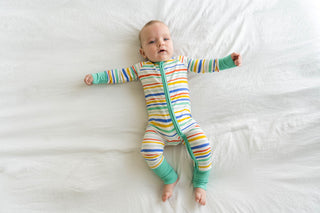Little Sleepies Summer Stripe Convertible Romper/Sleeper, Little Sleepies, Bamboo Pajamas, CM22, Coverall, Footie, Little Sleepies, Little Sleepies Bamboo, Little Sleepies Pajama Set, Little 