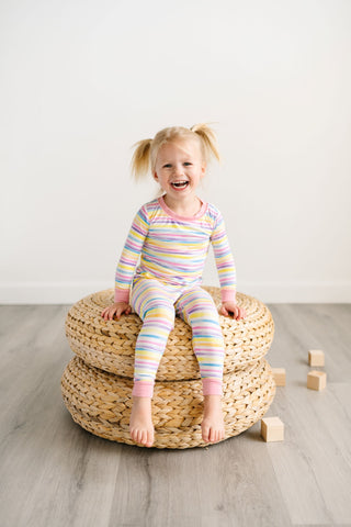Little Sleepies Sunrise Stripe Bamboo 2pc Pajama Set, Little Sleepies, Bamboo Pajama, Bamboo Pajama Set, Bamboo Pajamas, CM22, Little Sleepies, Little Sleepies Bamboo, Little Sleepies Pajama 