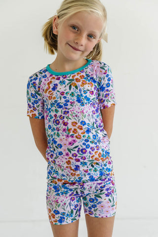 Little Sleepies Sweet Pea Floral S/S 2pc Pajama Set w/Shorts, Little Sleepies, Bamboo Pajama, Bamboo Pajama Set, Bamboo Pajamas, CM22, Little Sleepies, Little Sleepies 2pc Pajama Set, Little 