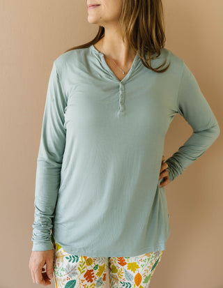 Little Sleepies Warm Taupe Fall Leaves Women's L/S Pajama Set, Little Sleepies, CM22, Little Sleepies Fall Leaves, Little Sleepies Two-Piece Women's Bamboo Pajama Set, Little Sleepies Warm Ta