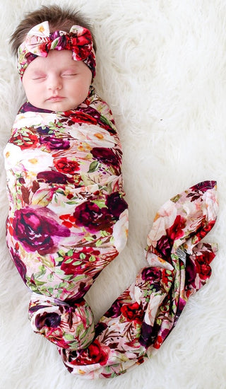 Posh Peanut Gracie Floral Swaddle & Headband Set, Posh Peanut, Cyber Monday, Posh Peanut, Posh Peanut Gracie Floral, Posh Peanut Gracie Floral Swaddle & Headband Set, Posh Peanut Gracie Flora