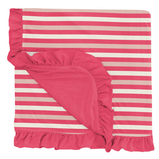 KicKee Pants Hopscotch Stripe Ruffle Toddler Blanket, KicKee Pants, CM22, KicKee, KicKee Pants, KicKee Pants First Day of School, KicKee Pants Hopscotch Stripe, KicKee Pants Hopscotch Stripe 