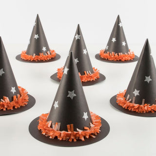 Meri Meri Festooning Witch Party Hats (Set of 6), Meri Meri, Boo Basket, cf-type-party-hats, cf-vendor-meri-meri, Festooning Witch Party Hats (Set of 6), Halloween, Meri Meri, Meri Meri Festo