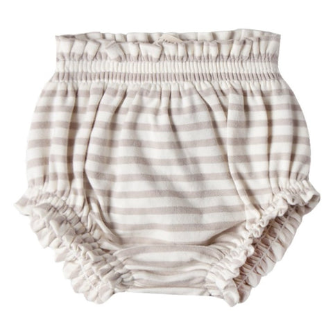 Quincy Mae Gathered Bloomer - Fog Stripe, Quincy Mae, Quicny Mae, Quicny Mae Fall 2020, Quincy Mae AW20 Drop 1, Quincy Mae Bloomer, Quincy Mae Fog Stripe, Quincy Mae Fog Stripe Gathered Bloom