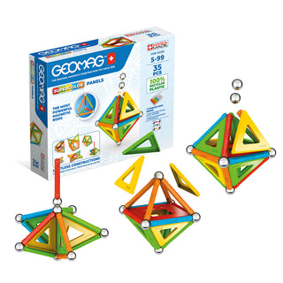 Geomag Supercolor Panels 35pc Set, Geomag, cf-type-building-blocks, cf-vendor-geomag, EB Baby, EB Boy, EB Boys, EB Girls, Geo Mag, Geomag, Geomag Supercolor Panels, Magnetic Blocks, Magnetic 