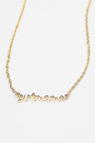 Le La Lo Ladies Script Necklace - Girl Mama, LE LA LO, cf-type-necklaces, cf-vendor-le-la-lo, Girl Mama, Girl Mama Necklace, Jewelry, LE LA LO, LE LA LO Bracelet, Mama, Mommy & Me Jewelry, Mo