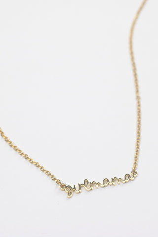 Le La Lo Ladies Script Necklace - Girl Mama, LE LA LO, cf-type-necklaces, cf-vendor-le-la-lo, Girl Mama, Girl Mama Necklace, Jewelry, LE LA LO, LE LA LO Bracelet, Mama, Mommy & Me Jewelry, Mo