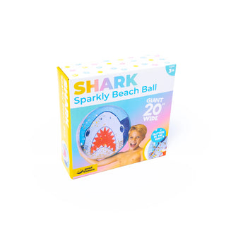 Giant Sparkly Beach Ball - Shark, Good Banana, Beach Ball, cf-type-beach-&-sand-toys, cf-vendor-good-banana, Giant Sparkly Beach Ball, Good Banana, Good Banana Beach Ball, Good Banana Giant S