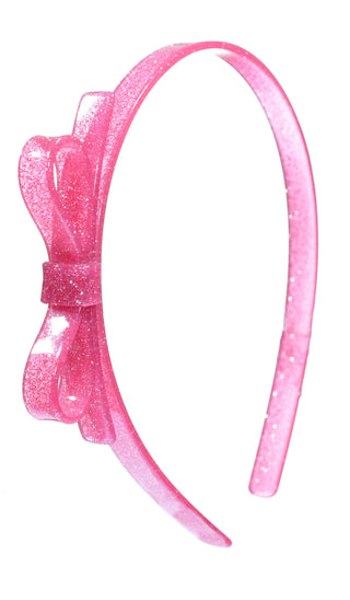 Lilies & Roses Thin Bow Headband-Vintage Pink Glitter, Lilies & Roses, Acrylic Bow Headband, Acrylic Headband, Acryliic, Bow Headband, Cyber Monday, Lilie & Roses, Lilies & Roses Pink Glitter