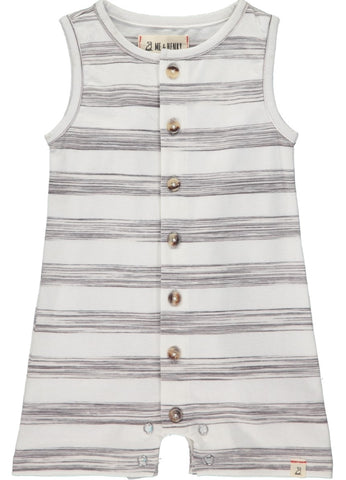 Me & Henry Grey Stripe Jersey Playsuit, Me & Henry, Boys Clothing, Infant Boy Clothing, JAN23, Me & Henry, Me & Henry Gray Stripe Jersey Playsuit, Me & Henry Grey Stripe Jersey Playsuit, Me &