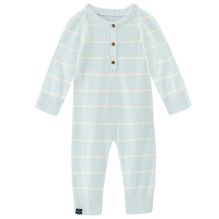 KicKee Pants Fresh Air Road Trip Stripe Knitted Henley Romper, KicKee Pants, CM22, Fresh Air Road Trip Stripe, KicKee Pants, KicKee Pants Henley Romper, KicKee Pants Knitted Henley Romper, KP