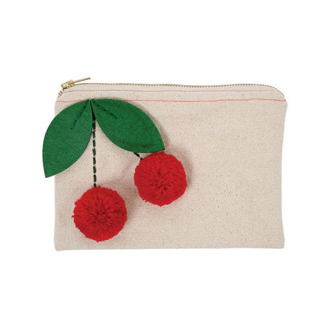 Meri Meri Cherry Pouch, Meri Meri, cf-type-pouch, cf-vendor-meri-meri, Cherries, Cherry, Cherry Pouch, Meri Meri, Meri Meri Cherry Pouch, Zipper Pouch, Pouch - Basically Bows & Bowties