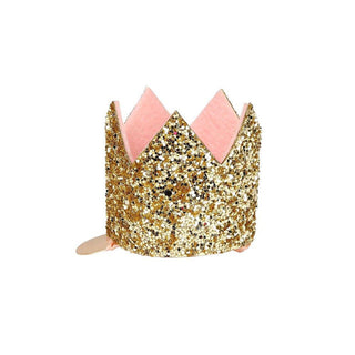 Meri Meri Mini Gold Glitter Crown Hair Clip, Meri Meri, Birthday Crown, Birthday Crown Clip, Birthday Hair Clip, cf-type-hair-claws-&-clips, cf-vendor-meri-meri, Crown Hair Clip, Happy Birthd