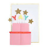 Meri Meri Yay! Cake Stand-Up Card, Meri Meri, Birthday Cake, Birthday cake Card, Birthday Card, cf-type-greeting-&-note-cards, cf-vendor-meri-meri, Greeting Card, Meri Meri, Meri Meri Card, M