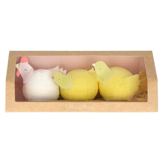 Meri Meri Hen & Chicks Surprise Balls (Set of 3), Meri Meri, Carrots, Easter, Easter Basket, Easter Basket Ideas, EB Boy, EB Boys, EB Girls, Meri Meri, Meri Meri Easter, Meri Meri Hen & Chick