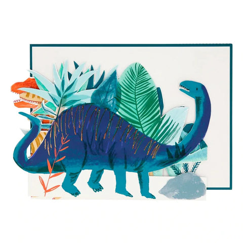 Meri Meri Dinosaurs Birthday Card, Meri Meri, Birthday Card, cf-type-greeting-&-note-cards, cf-vendor-meri-meri, Dinosaur, Dinosaur Birthday Card, Dinosaurs, Greeting Card, Happy Birthday, Ha