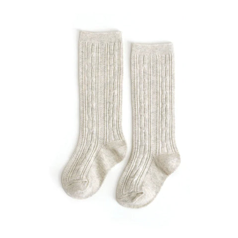 Little Stocking Co Knee High Socks - Heathered Ivory, Little Stocking Co, All Things Holiday, cf-size-1-5-3y, cf-size-6-18-months, cf-type-knee-high-socks, cf-vendor-little-stocking-co, Chris