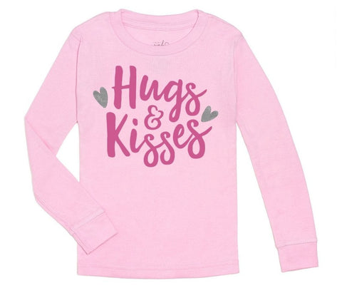 Hugs & Kisses L/S Pink Tee, Sweet Wink, cf-size-12-18-months, cf-size-3t, cf-size-5-6y, cf-size-7-8y, cf-type-tee, cf-vendor-sweet-wink, CM22, Hugs & Kisses L/S Pink Tee, Hugs & Kisses Long S