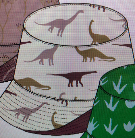 KicKee Pants Natural Sauropods with Amethyst Reversible Bucket Hat, KicKee Pants, Black Friday, Bucket Hat, CM22, Cyber Monday, Els PW 8258, End of Year, End of Year Sale, KicKee, KicKee Pale