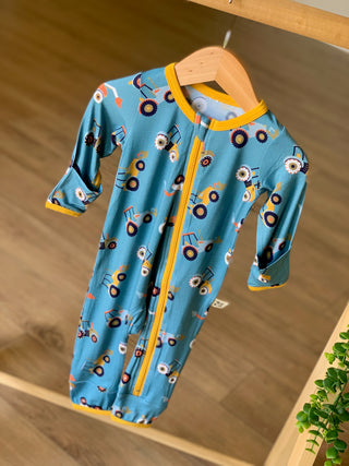 Kozi & Co Blue Tractors Coverall with Zipper, Kozi & co, CM22, Coverall, Coverall with Zipper, Kozi, Kozi & Co, Kozi & Co Blue Tractors, Kozi & Co Blue Tractors Coverall with Zipper, Kozi & C