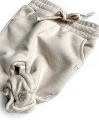 Little Bipsy Embroidered Jogger - Ivory, Little Bipsy Collection, cf-size-18-24-months, cf-size-4t-5t, cf-size-5t-6t, cf-size-6-12-months, cf-type-joggers, cf-vendor-little-bipsy-collection, 