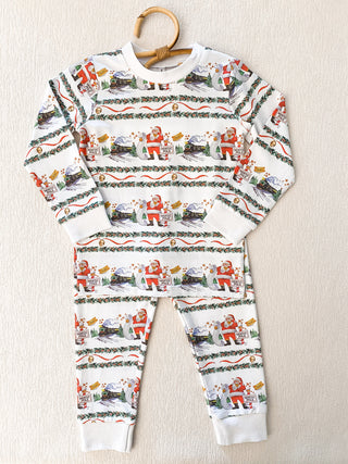 Velvet Fawn Ticket, Please! 2pc Pajama Set, Velvet Fawn, All Things Holiday, Christmas, Christmas Pajama, Christmas Pajamas, CM22, Holiday Pajama, Holiday Pajamas, Jolly Holiday Sale, Santa, 