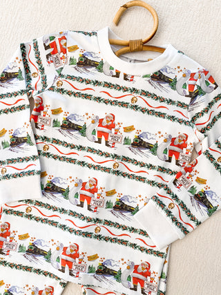 Velvet Fawn Ticket, Please! 2pc Pajama Set, Velvet Fawn, All Things Holiday, Christmas, Christmas Pajama, Christmas Pajamas, CM22, Holiday Pajama, Holiday Pajamas, Jolly Holiday Sale, Santa, 