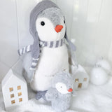 Mon Ami Pebble the Penguin & Baby Plush Toy, Mon Ami, All Things Holiday, cf-type-stuffed-animals, cf-vendor-mon-ami, Christmas, Mon Ami, Mon Ami Christmas, Mon Ami Designs, Mon Ami Penguin, 