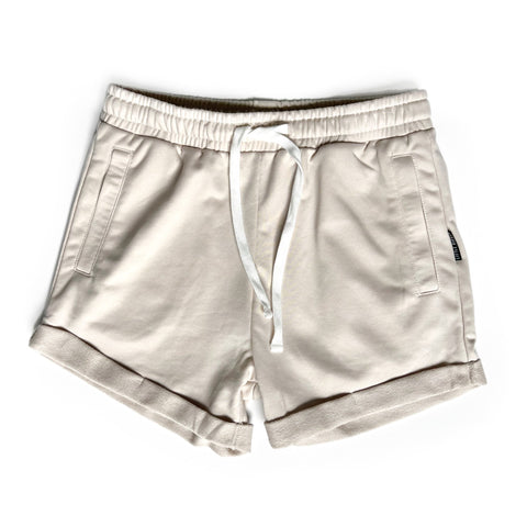 Little Bipsy Raw Edge Short - Ivory, Little Bipsy Collection, cf-size-0-3-months, cf-size-7y-8y, cf-type-shorts, cf-vendor-little-bipsy-collection, Gender Neutral, Ivory, LBSS23, Little Bipsy