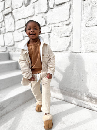 Little Bipsy Corduroy Shacket - Oat, Little Bipsy Collection, JAN23, Little Bipsy, Little Bipsy Collection, Little Bipsy Corduroy Shacket, Little Bipsy Fall, Little Bipsy Fall 2022, Oat, Coat