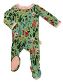 Kozi & Co Le Jardin Footie, Kozi & co, CM22, Els PW 5060, Footie, Footie with Snaps, Kozi, Kozi & Co, Kozi & Co Footie, Kozi & Co Footie with Snaps, Kozi & Co LE Jardin, Kozi & Co Le Jardin F