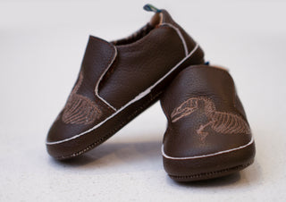 KicKee Pants T-Rex Dig Embroidery Leather Slip On Shoe, KicKee Pants, Black Friday, CM22, Cyber Monday, Els PW 8258, End of Year, End of Year Sale, KicKee, KicKee Paleontology, KicKee Pants, 